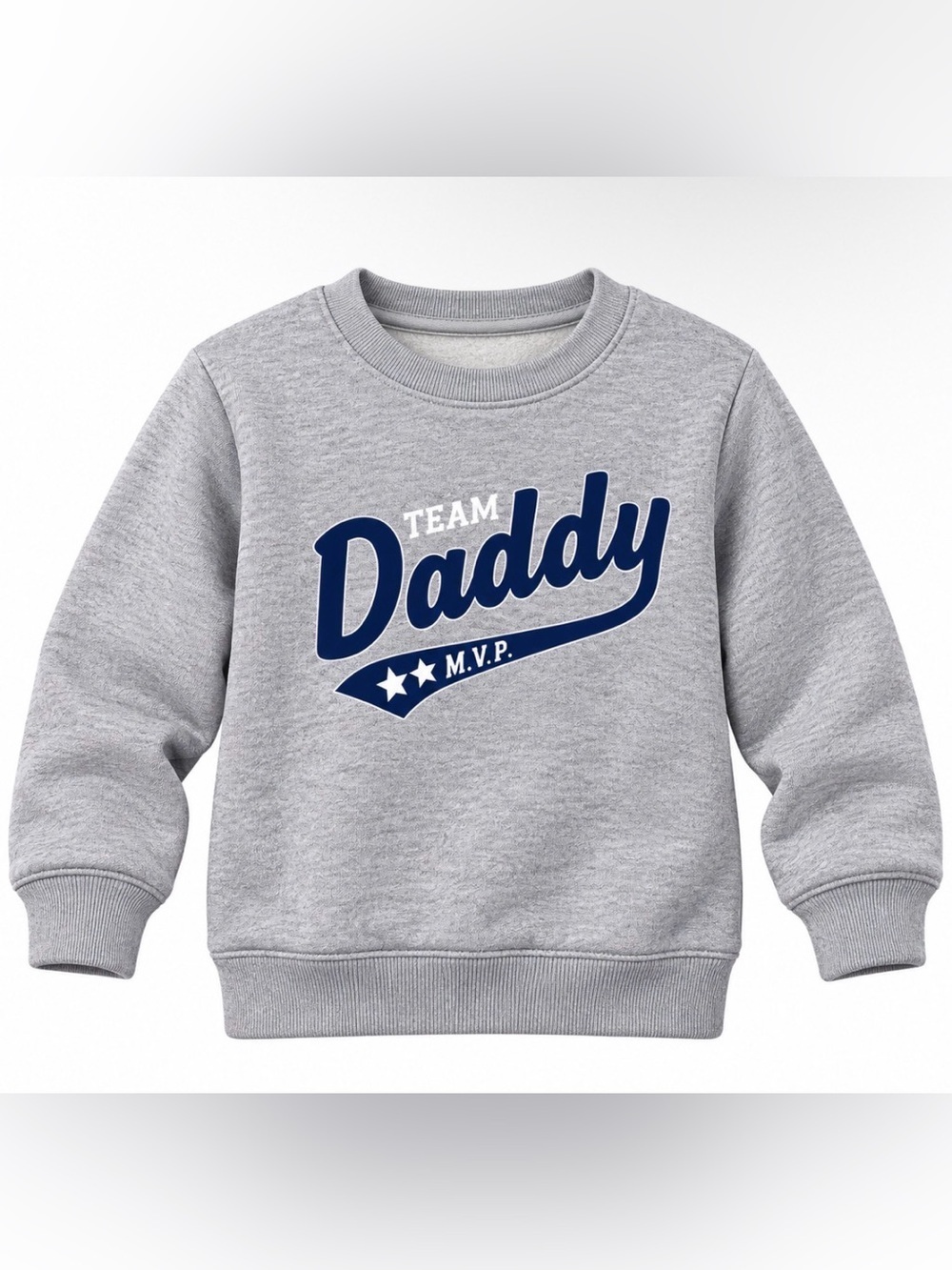 Garanimals Gray 'Team Daddy' Crewneck Sweatshirt with Navy Graphic